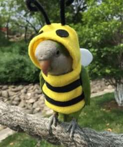 YANQIN Bird Costume Diaper Flight Suit Bee Shape Clothes Cosplay Photo Prop for Parrots Lovebird Budgie Parakeet Cockatiel Sun Conure 3