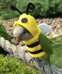 YANQIN Bird Costume Diaper Flight Suit Bee Shape Clothes Cosplay Photo Prop for Parrots Lovebird Budgie Parakeet Cockatiel Sun Conure 4
