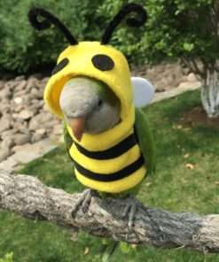 YANQIN Bird Costume Diaper Flight Suit Bee Shape Clothes Cosplay Photo Prop for Parrots Lovebird Budgie Parakeet Cockatiel Sun Conure 5