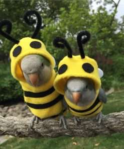 YANQIN Bird Costume Diaper Flight Suit Bee Shape Clothes Cosplay Photo Prop for Parrots Lovebird Budgie Parakeet Cockatiel Sun Conure 6