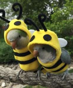 YANQIN Bird Costume Diaper Flight Suit Bee Shape Clothes Cosplay Photo Prop for Parrots Lovebird Budgie Parakeet Cockatiel Sun Conure 7