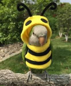 YANQIN Bird Costume Diaper Flight Suit Bee Shape Clothes Cosplay Photo Prop for Parrots Lovebird Budgie Parakeet Cockatiel Sun Conure 8