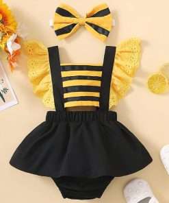 AGQT Baby Girl's Bee Costume 1st Halloween Dress Up Size 0-24 Months 2