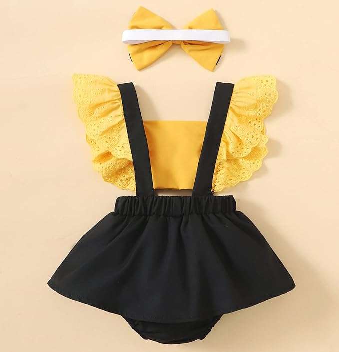 AGQT Baby Girl's Bee Costume 1st Halloween Dress Up Size 0-24 Months 3