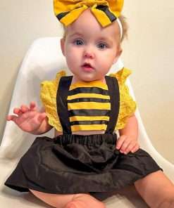 AGQT Baby Girl's Bee Costume 1st Halloween Dress Up Size 0-24 Months 4
