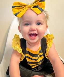 AGQT Baby Girl's Bee Costume 1st Halloween Dress Up Size 0-24 Months 5