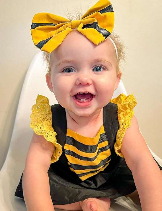 AGQT Baby Girl's Bee Costume 1st Halloween Dress Up Size 0-24 Months 5