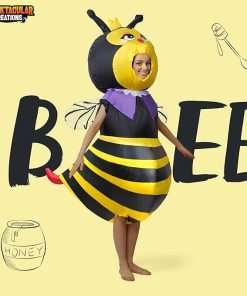 Spooktacular Creations Adult Inflatable Costume Full Body Bumble Bee Air Blow-up Deluxe Halloween Bee Costume 2