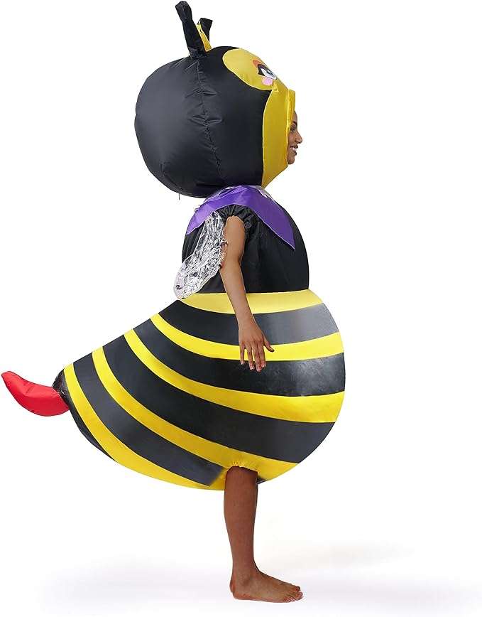 Spooktacular Creations Adult Inflatable Costume Full Body Bumble Bee Air Blow-up Deluxe Halloween Bee Costume 4