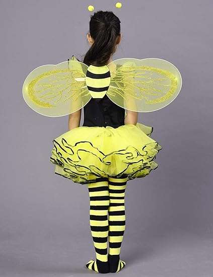 Bumble Bee Costume, Princess Fancy Dress Up(Tutu, Wings, Antenna) - 5