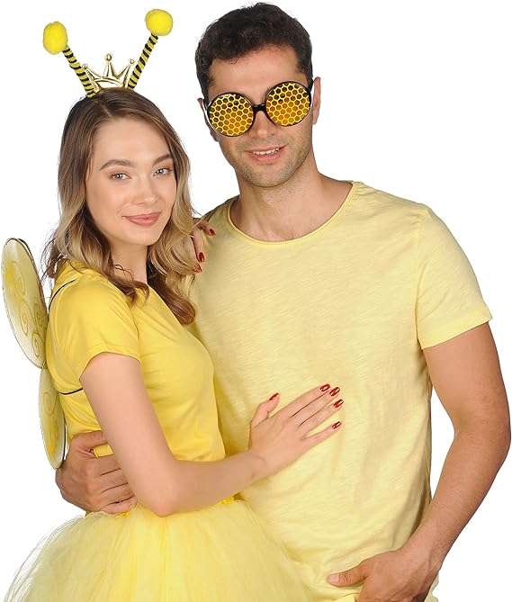 Funcredible Bumble Bee Costume Accessories - Bee Wings and Bee Antenna Headband with Bee Glasses - Honey Bee Costumes - 3