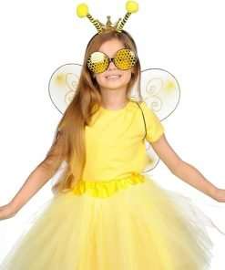 Funcredible Bumble Bee Costume Accessories - Bee Wings and Bee Antenna Headband with Bee Glasses - Honey Bee Costumes - 4
