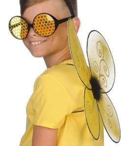 Funcredible Bumble Bee Costume Accessories - Bee Wings and Bee Antenna Headband with Bee Glasses - Honey Bee Costumes - 6
