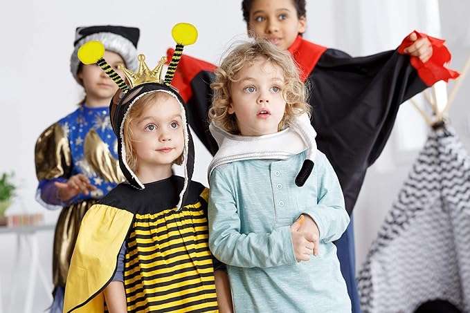Funnlot Bee Headbands, 2PCS Bee Antenna Headband Bee Costume Accessories Insect Hair Address Bee Ant Ladybug Hair Band Kids Adult Halloween Cosplay Bee Birthday Party Favors - 5