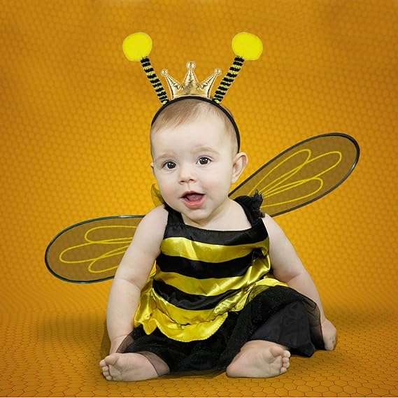 Funnlot Bee Headbands, 2PCS Bee Antenna Headband Bee Costume Accessories Insect Hair Address Bee Ant Ladybug Hair Band Kids Adult Halloween Cosplay Bee Birthday Party Favors - 6