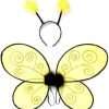 Great Pretenders Bumble Bee Wings with Headband, Yelow-Black (One Size) Dress-Up Play - 1