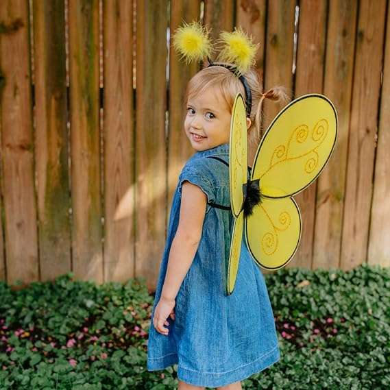 Great Pretenders Bumble Bee Wings with Headband, Yelow-Black (One Size) Dress-Up Play - 2
