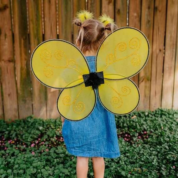 Great Pretenders Bumble Bee Wings with Headband, Yelow-Black (One Size) Dress-Up Play - 3