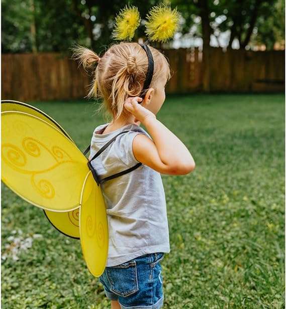 Great Pretenders Bumble Bee Wings with Headband, Yelow-Black (One Size) Dress-Up Play - 6