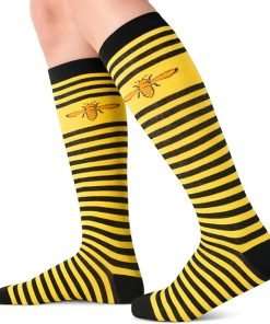 HAPPYPOP Funny Novelty Crazy Socks for Women Teen Girls, Christmas Holiday Gifts Gingerbread Bee Socks - 2