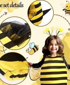 HOMELEX Bumble Bee Costume for Girls Funny Animal Halloween Kids Costumes - 4