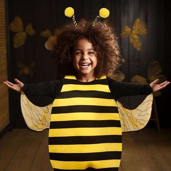 HOMELEX Bumble Bee Costume for Girls Funny Animal Halloween Kids Costumes - 6