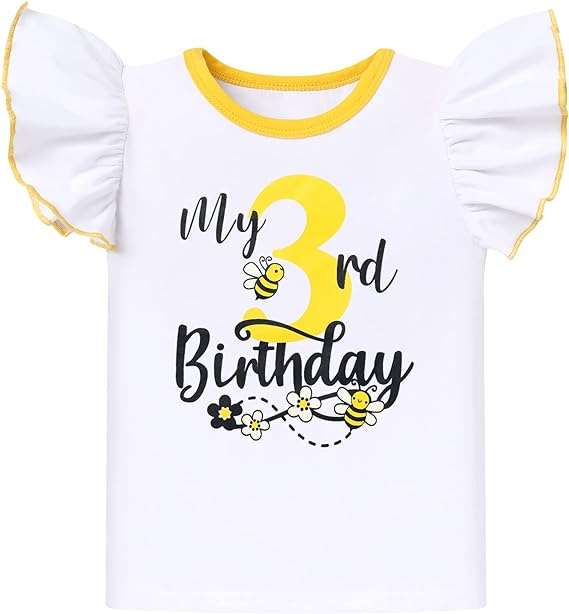 IBTOM CASTLE Baby Girls First Birthday Outfit Bee Romper Tutu Skirt Bowknot Headband Cake Smash Photoshoot Clothes - 2