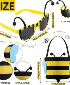 Janmercy Bee Costume Kit Halloween Bee Cosplay Kids Costume Boys Girls Bee Costume Accessories Halloween Cosplay Party - 4