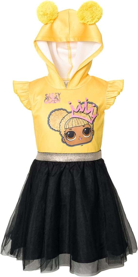 L.O.L. Surprise! Queen Bee Girls Mesh Dress Toddler to Big Kid - 1