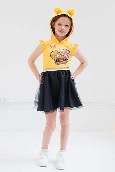 L.O.L. Surprise! Queen Bee Girls Mesh Dress Toddler to Big Kid - 2