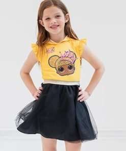 L.O.L. Surprise! Queen Bee Girls Mesh Dress Toddler to Big Kid - 5