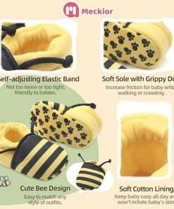 Meckior Save Beautiful Cute Cartoon Infant Unisex Baby Warm Cotton Anti-Slip Soft Sole First Walkers Shoes - 5