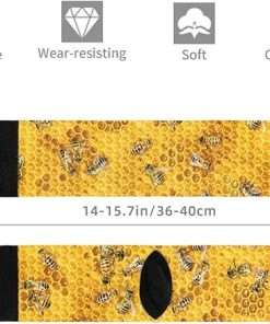 Men's Honey Bees On A Honey Combs Athletic Socks, Novelty Crew Dress Socks Gift - 5