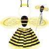 Neer Halloween Costumes Accessories for Girls Children Include Costume Tutu Skirt Fairy Wing Bee-Ladybug-Butterfly Headband - 1