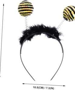 ibasenice 3pcs Bee Sequin Headband Yellow Headband Ladybug Gifts Halloween Costumes for Adults Hair Ties for Women Bee Head Boppers Bee Costume - 5