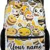 CUSPCOD Personalized Bee Backpack for Girls Boys, 16 Inch Yellow Backpacks for School, Cute, Adjustable Straps, Durable, Lightweight, Large Capacity Bookbag - 1