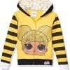 L.O.L. Surprise! Girls' The Glitterati Crystal Queen Big Face Zip-up Hoodie - 1