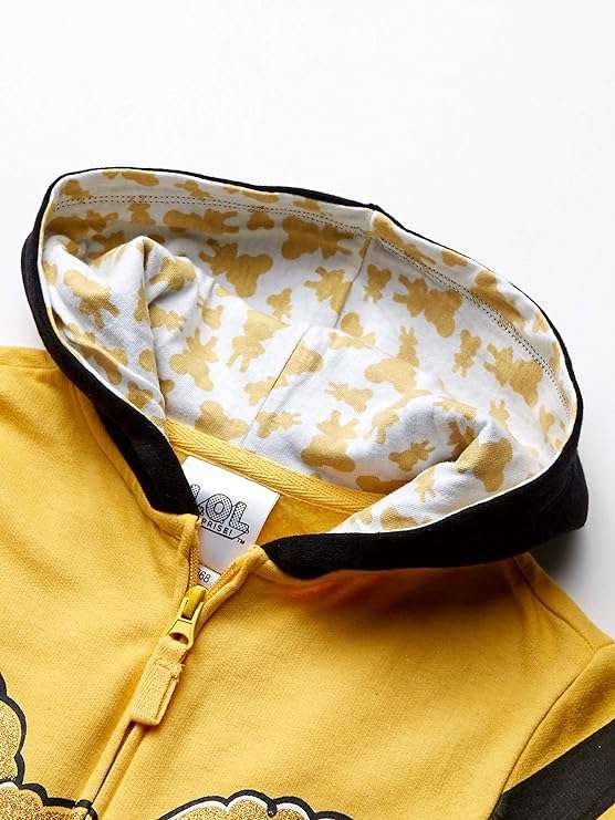 L.O.L. Surprise! Girls' The Glitterati Crystal Queen Big Face Zip-up Hoodie - 2