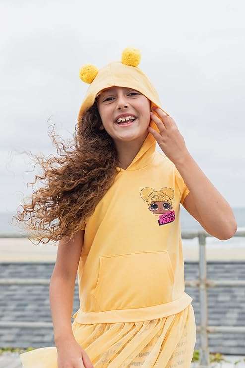 L.O.L. Surprise! Queen Bee Girls French Terry Cosplay Dress Little Kid to Big Kid - 2