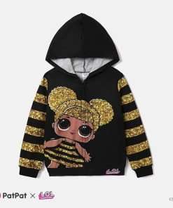 L.O.L. Surprise! Toddler Kid Girl Sequin Zipper Coat Jacket Character Print Long Sleeves Outwear - 5