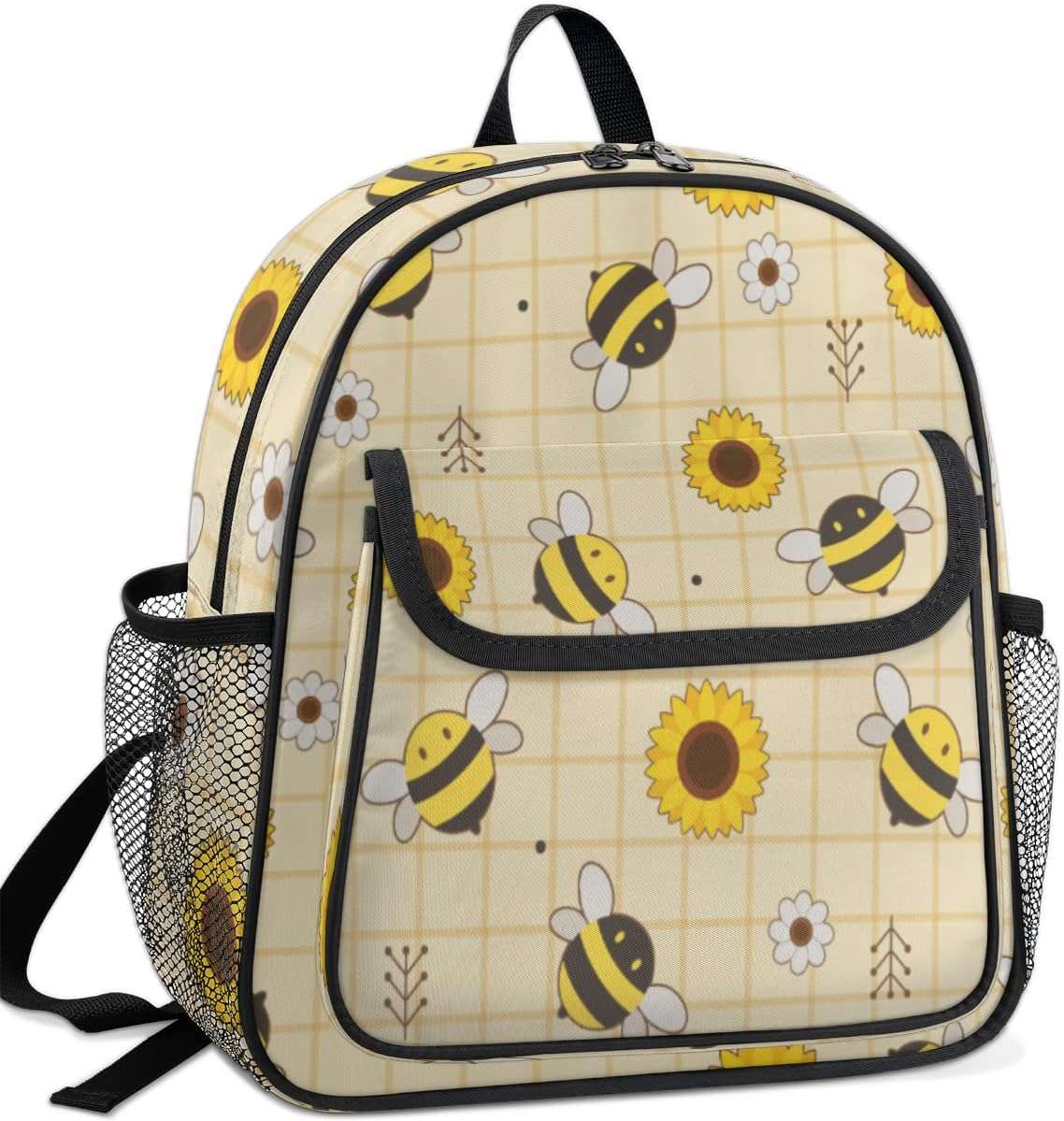 XMNYGJ Cute Bees Toddler Backpack for Boys Girls, Preschool Kindergarten Elementary Kids Backpacks School Student Bookbags Children Bag with Chest Strap - 2