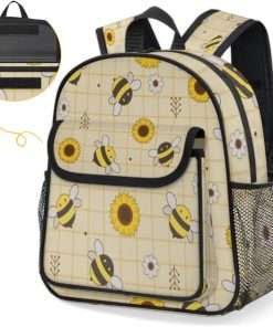 XMNYGJ Cute Bees Toddler Backpack for Boys Girls, Preschool Kindergarten Elementary Kids Backpacks School Student Bookbags Children Bag with Chest Strap - 6