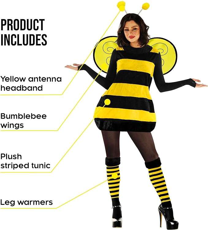 Morph Queen Bee Costume Women - Bee Costume Adult - Bumble Bee Costume - Adult Bumblebee Costume Women - 2