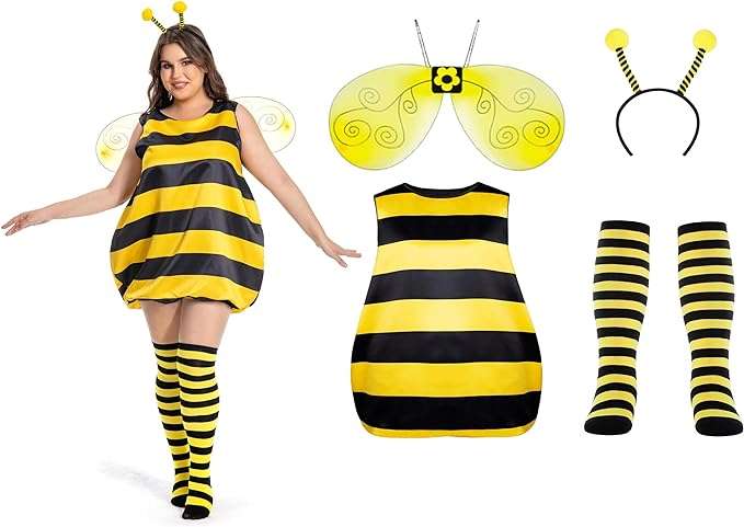 Seawhisper Halloween Bee Costume for Women 8-22 - 1