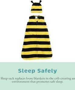 Baby Fleece Sleep Sack - Infant Wearable Blanket Newborn Swaddle Sleepbag & Hat - 2