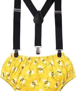 IBTOM CASTLE Baby Boy First Birthday Outfit Watermelon Cows Theme Pants+Y-Back Suspenders+Headband Bowtie Photo Props Costume - 3