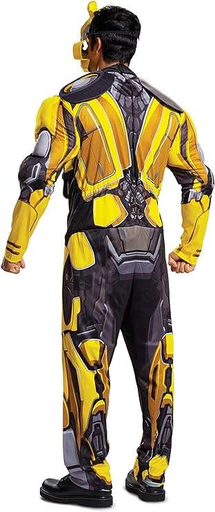 Disguise Men's Bumblebee Movie Classic Muscle Adult Costume - 2