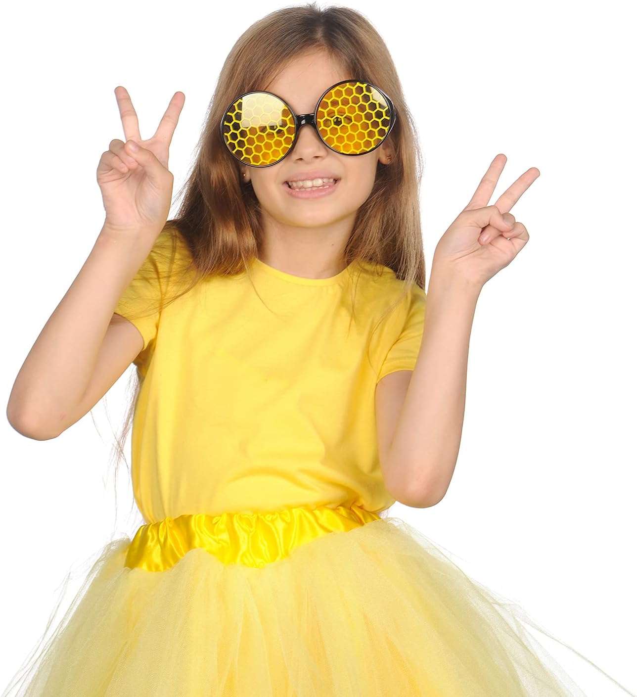 Funcredible Bumblebee Glasses - Bumble Bee Sunglasses - Honey Bee Costume - Bumble Bee Costume Accessories for Adults and Kids - 4