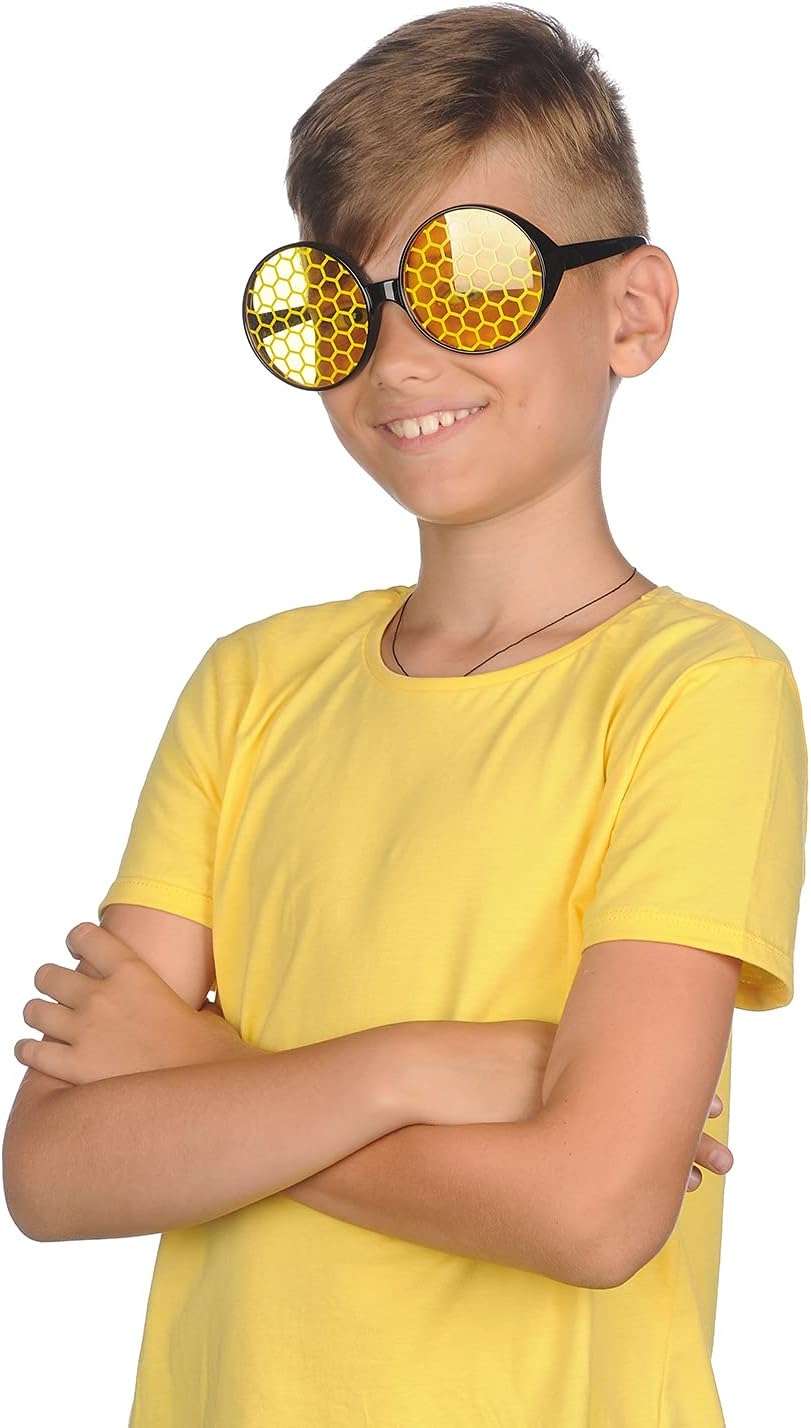 Funcredible Bumblebee Glasses - Bumble Bee Sunglasses - Honey Bee Costume - Bumble Bee Costume Accessories for Adults and Kids - 5