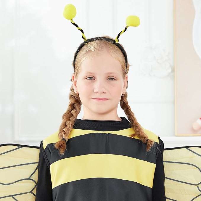 BHMAWSRT Womens Kids bee Costume Halloween Costume bee Wings Headband Halloween Accessories Family Matching Outfits - 2